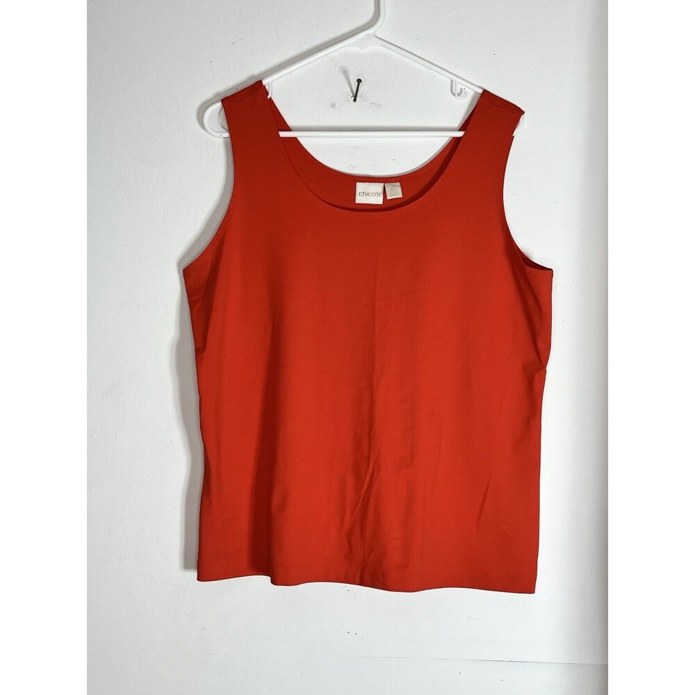 Chicos Coral Pink Tank Shell Top Blouse sz 3 / 16 XL (30)